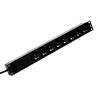 Placa 1U acero 19" 8x16A + cable alim